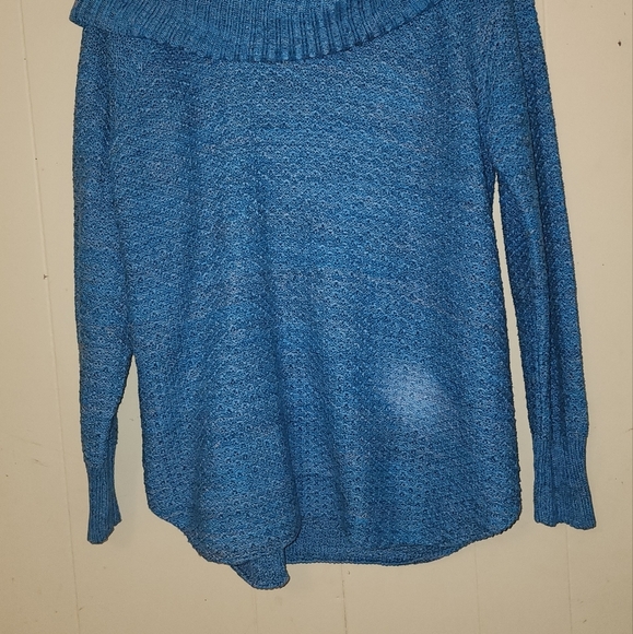 INTRO, Size Large, turquoise Sweater with Cowl neck - Picture 3 of 5